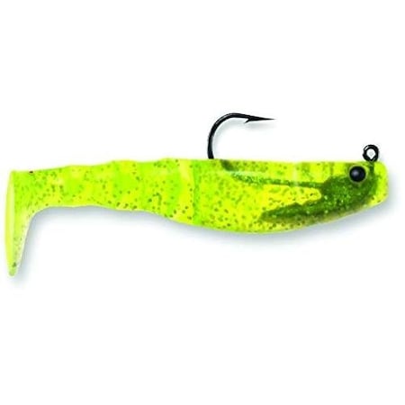 Egret Mambo Mullet Swimbait, 35, 14 Oz, Chartreuse Silver Flake, 2PK E-MM35-14-02
